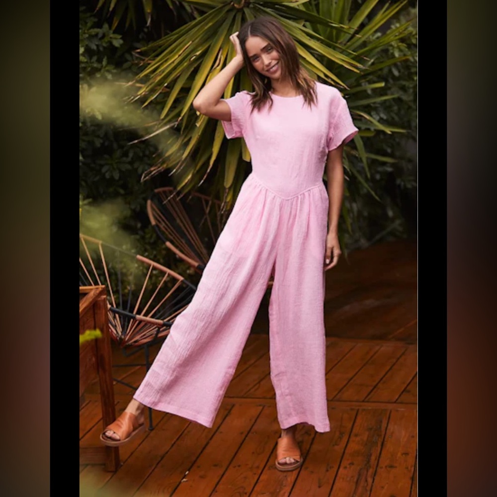 FREE PEOPLE TIERRA PINK JUMPSUIT JUMPER